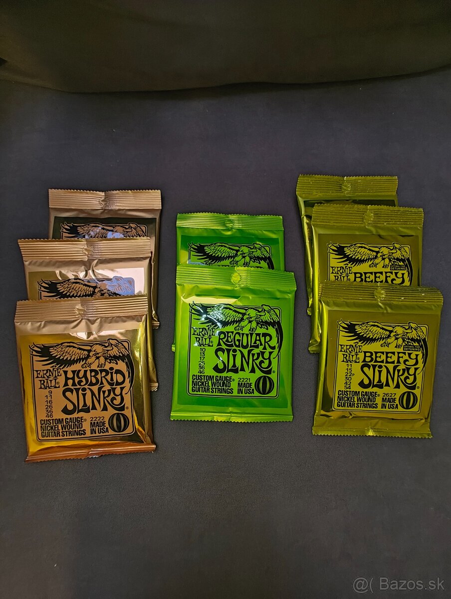 Gitarové struny na elektrickú gitaru Ernie Ball