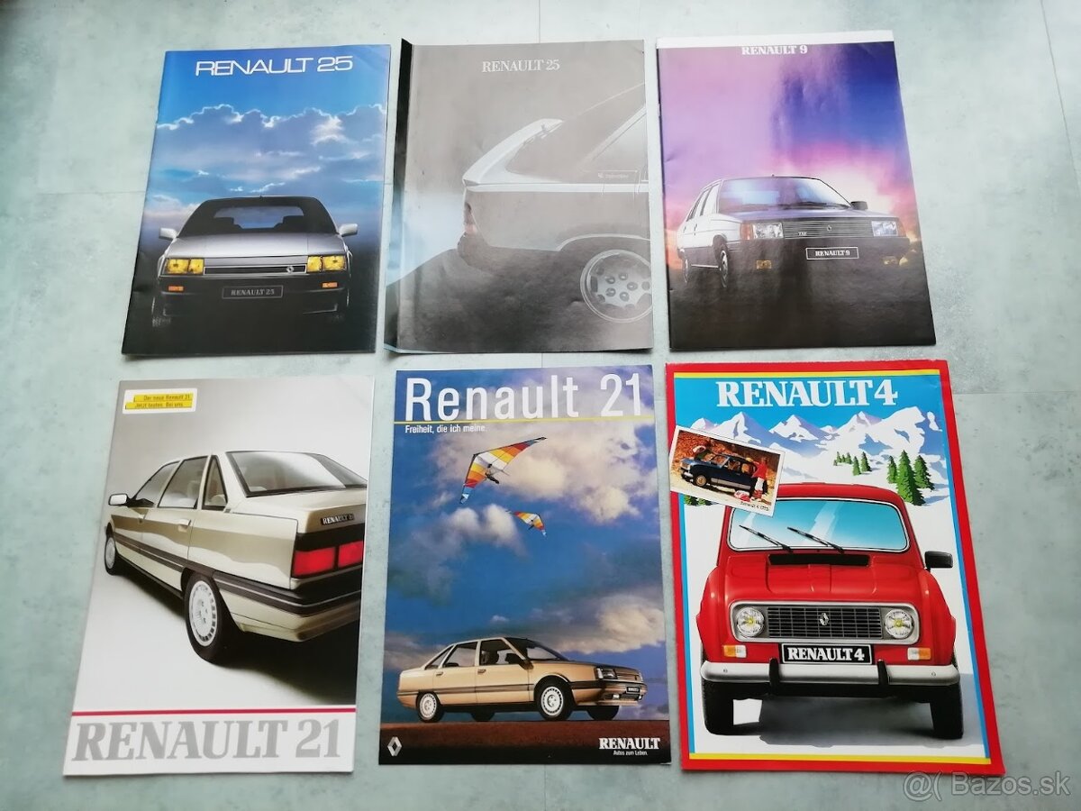 Katalogy Renault 4, 9, 21, 25