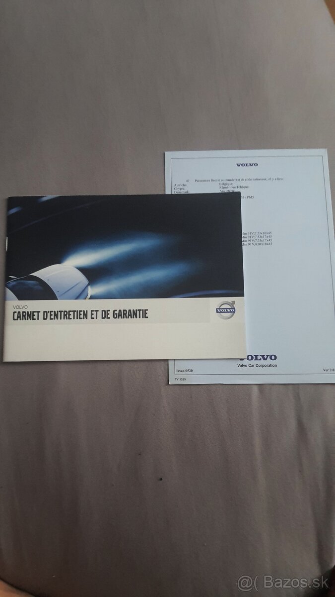 Servisna kniha Volvo S60, v70, XC90, c30, s40, v50 s80
