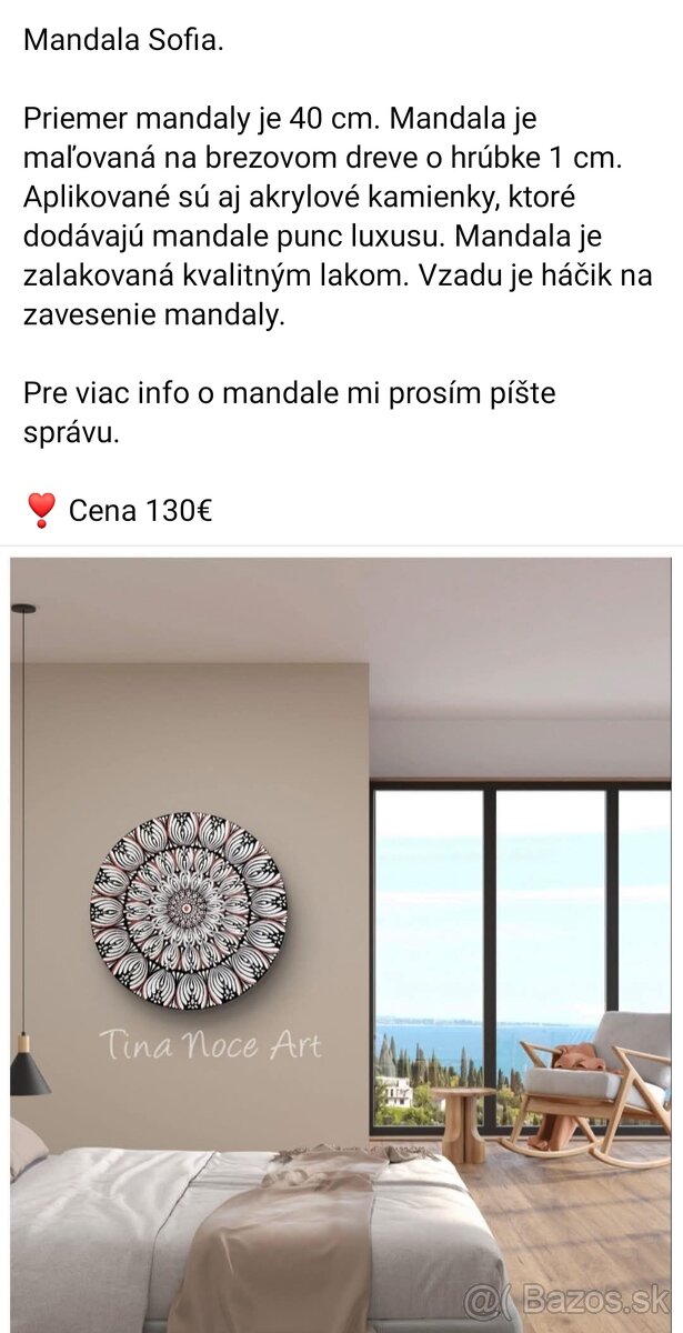 Mandala 40 cm na dreve