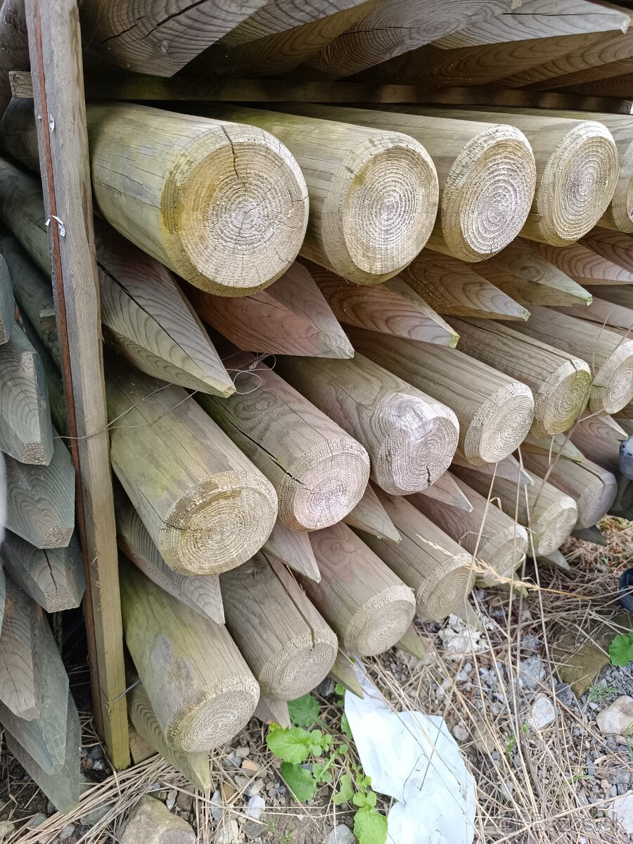 Talianske drevene koly z borovice impregnovane