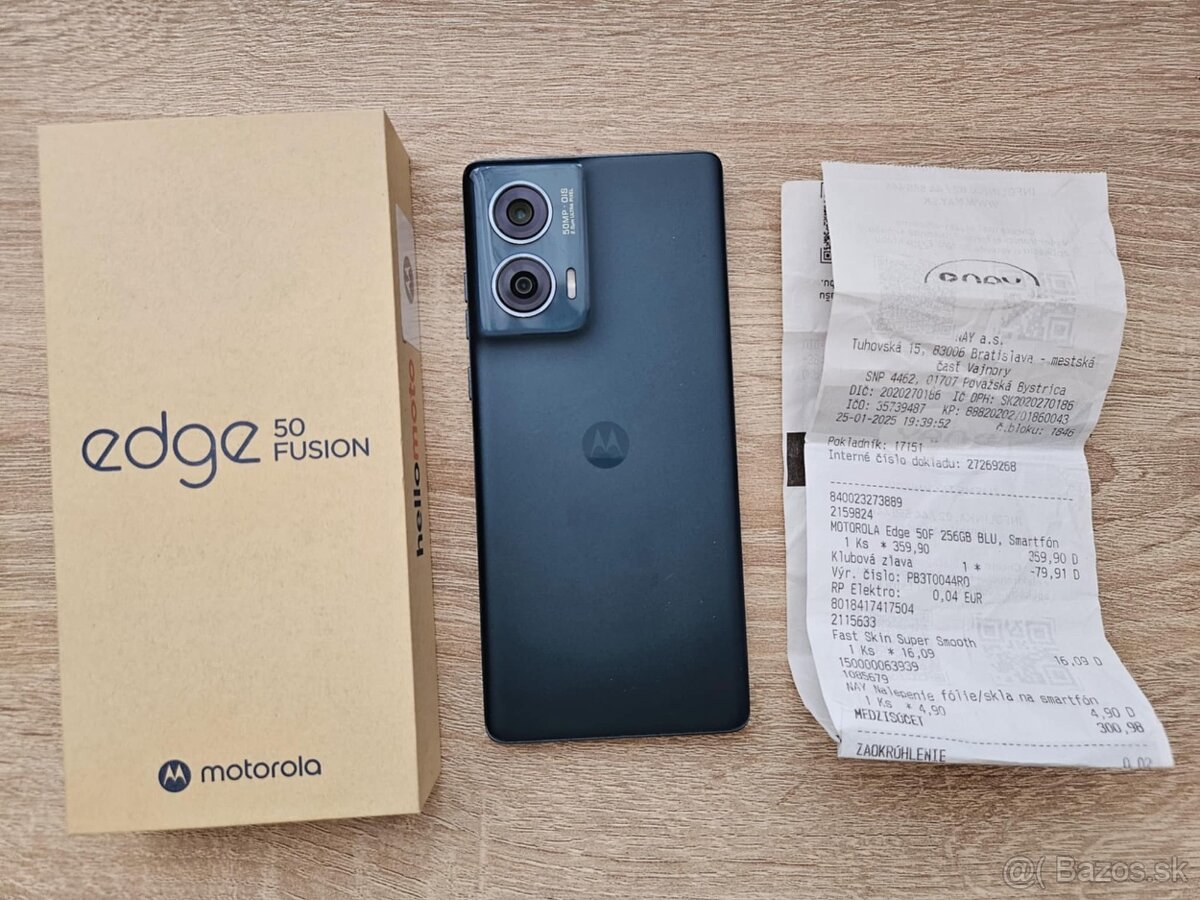 Motorola EDGE 50 Fusion 5G 8GB/256GB Blue, top, zaruka NAY