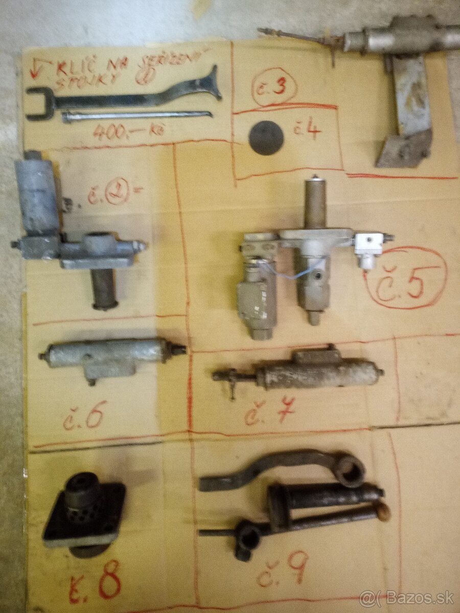 Ke kompresor DK 661 vzduch. ventily s písty válci a čepy