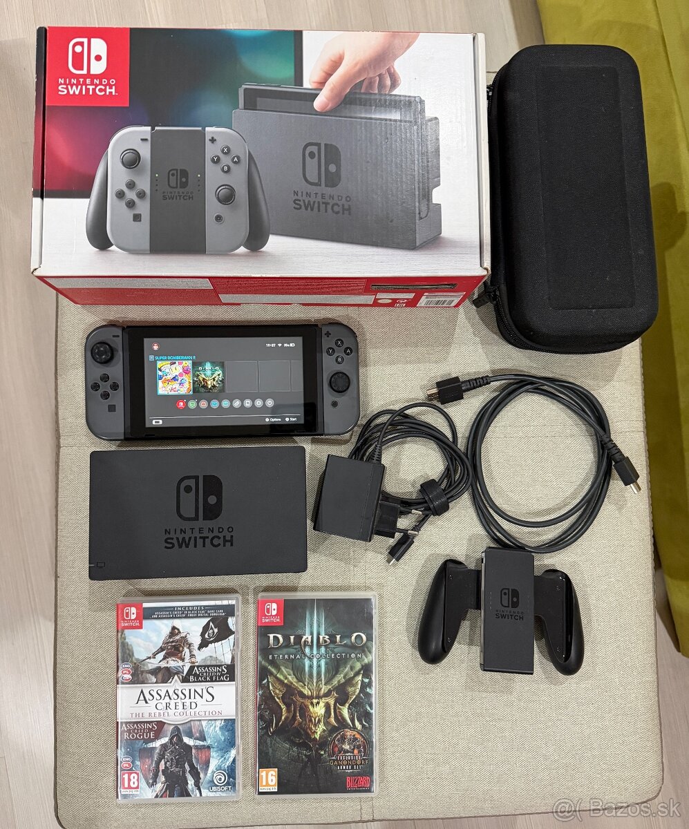 PREDÁM Nintendo Switch - kompletné balenie + 2hry
