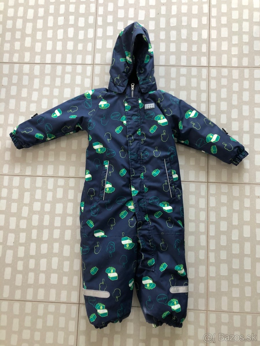 Lego: Lyziarsky overal, velkost 92 + modre rukavice