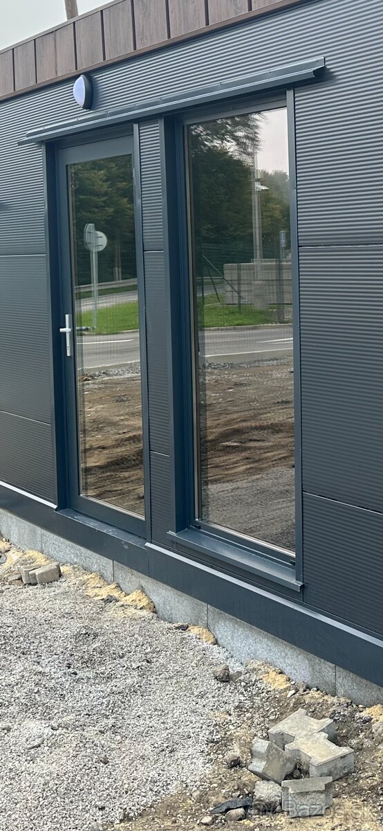 Hliníkové okna francuzke fixne 2000mm x 1000mm