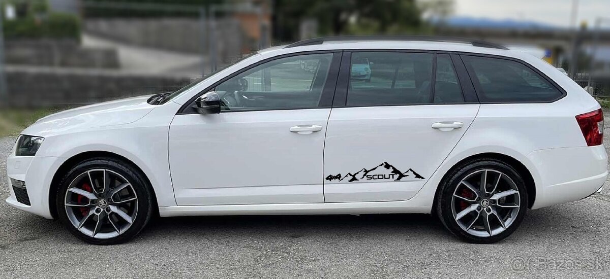 Škoda scout bočné nalepky polepy