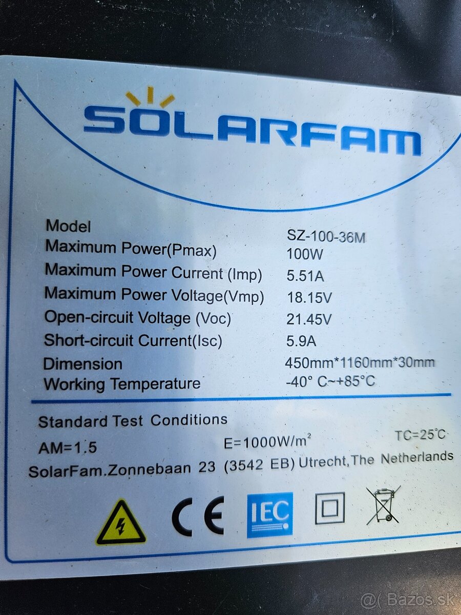 Solárny panel 100w