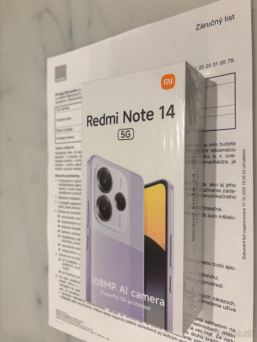 Xiaomi Redmi Note 14 5g 256gb