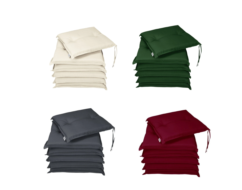 6 x poduška 43 x 39 x 5 cm krémová červená zelená sivá