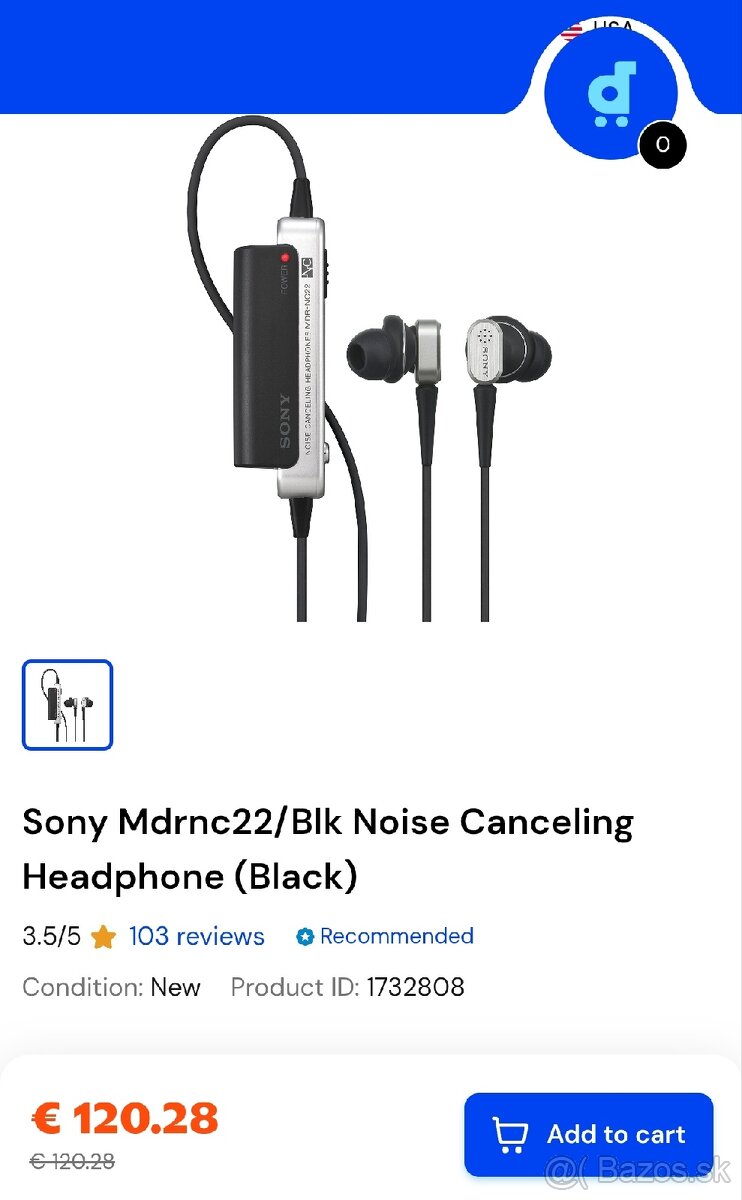 Slúchadlá Sony mdr-nc22