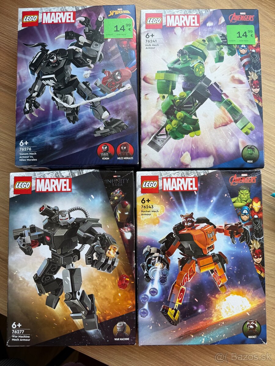 4x lego marvel, avengers, spiderman, infinity saga