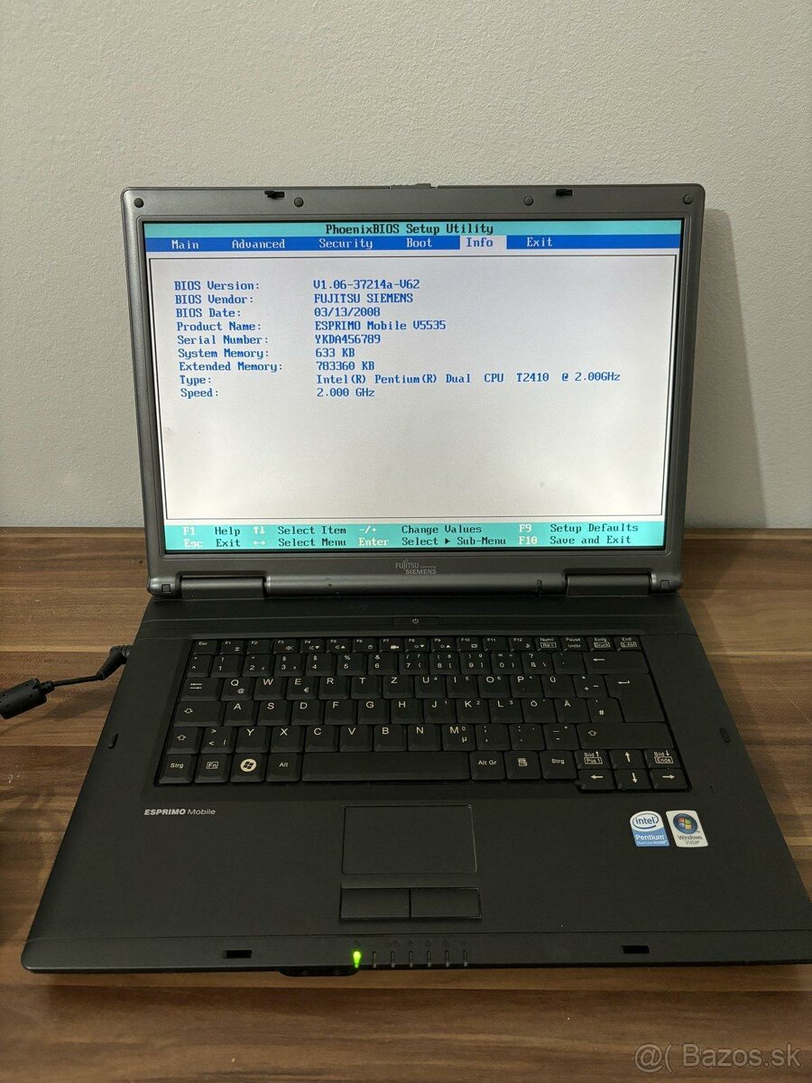 Notebook Fujitsu V5535