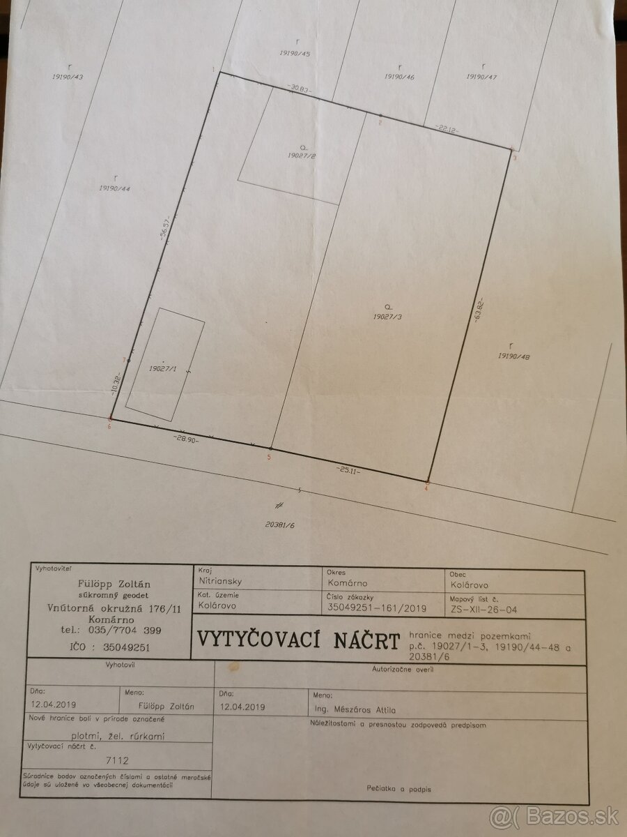 Veľký pozemok na samote, vhodny pre development