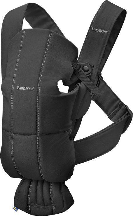 Babybjorn nosítko MINI Black cotton klokanka