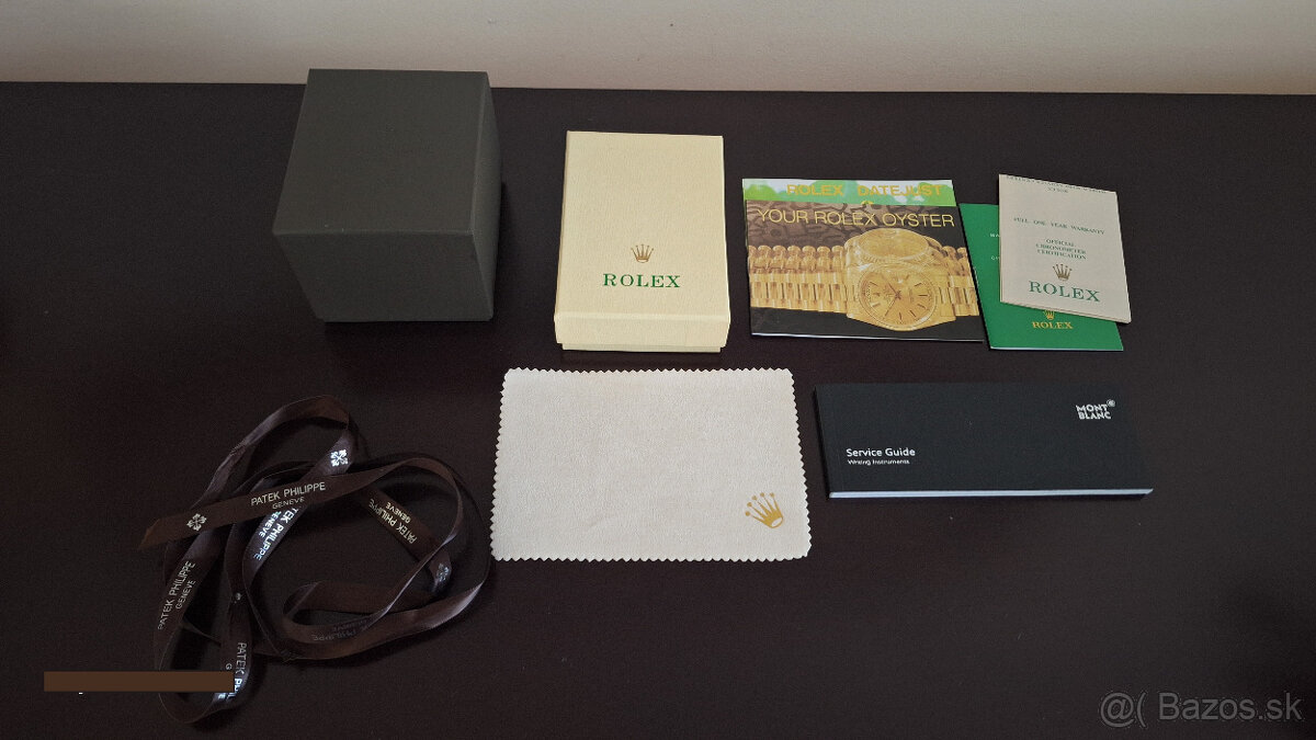 Krabice, servisne knizky certifikáty ROLEX