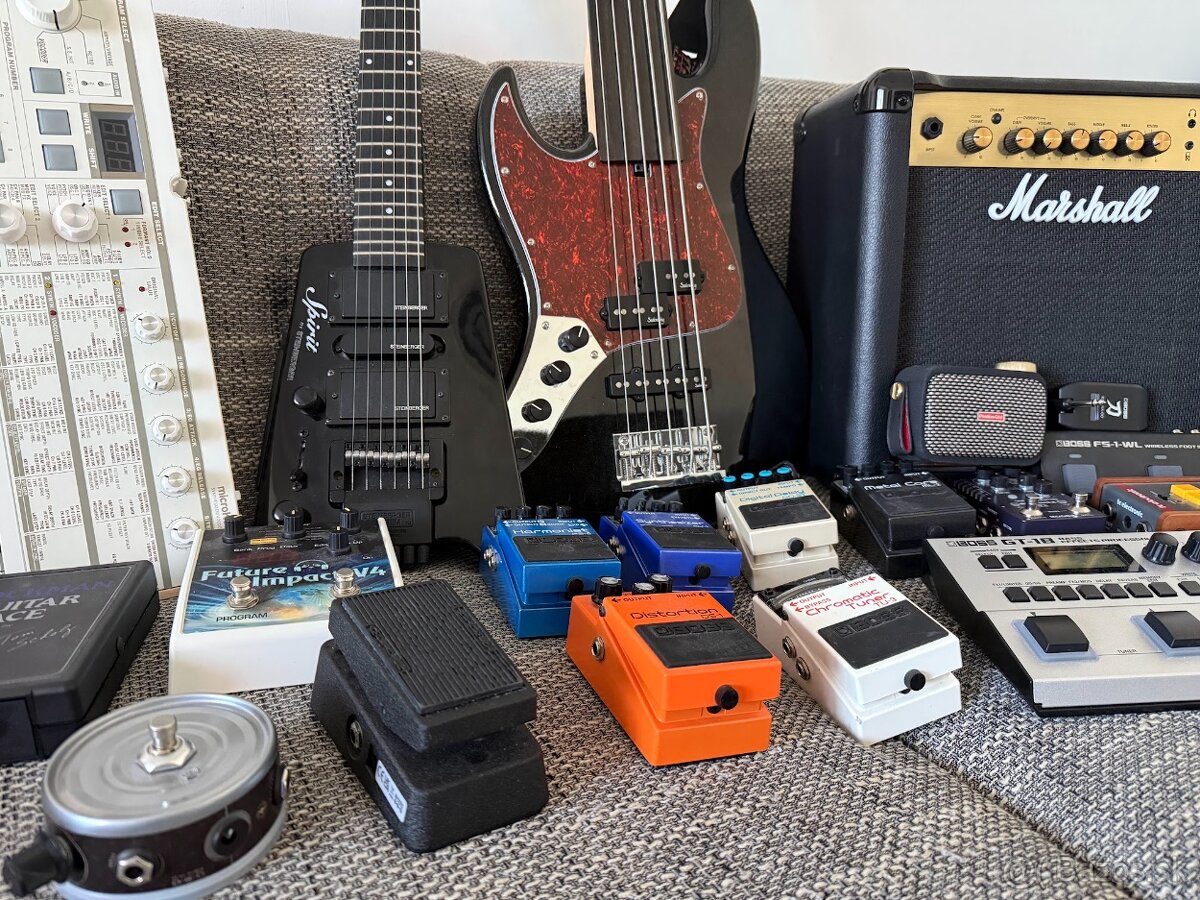 🎸 Predám časť zbierky – gitary, efekty, zosilňovače