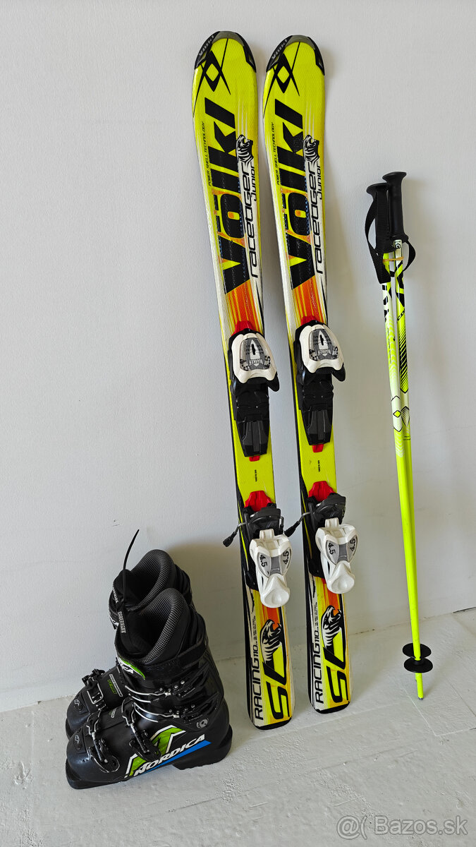 LYŽE VOLKL RACETIGER SL 110CM + LYŽIARKY NORDICA 36EUR