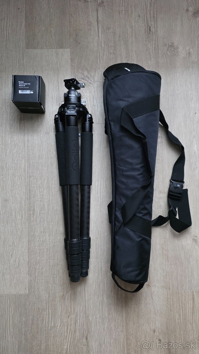 Mohutný carbon statív Rollei s hlavou: nosnosť 65kg