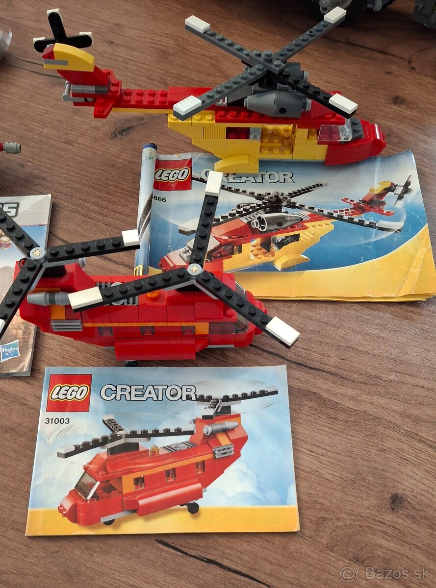 Lego Creator, City, helikoptéra, motorky