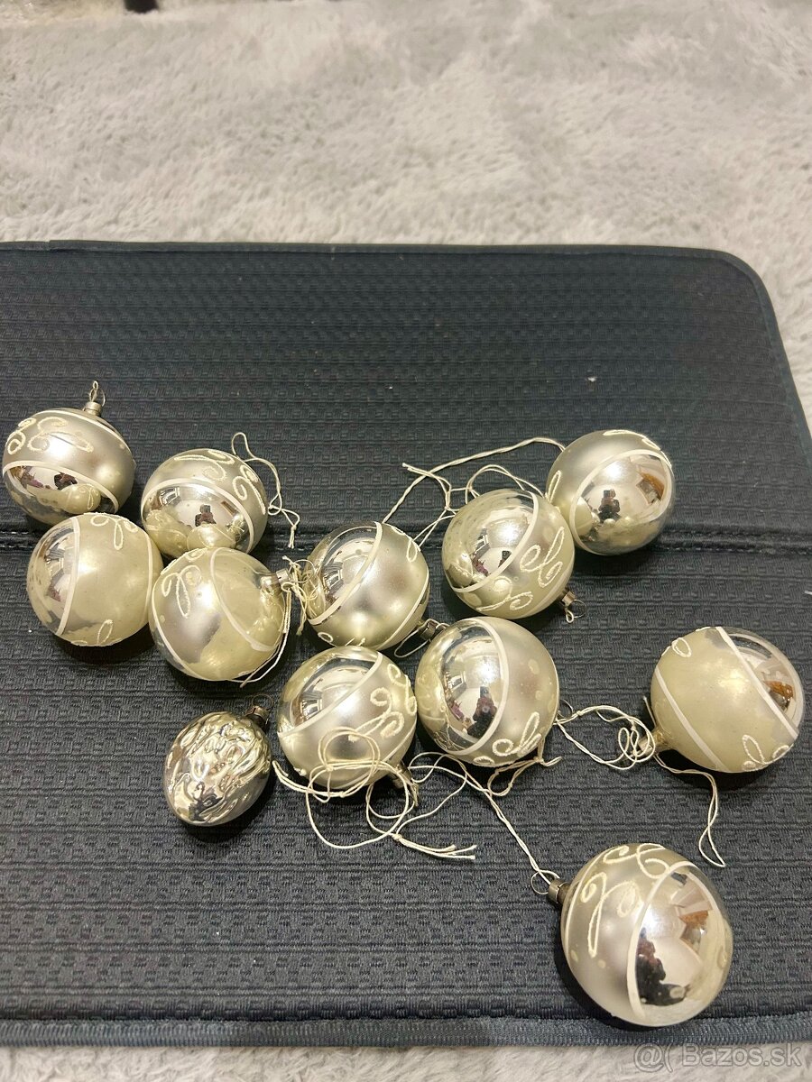 Gule retro sklenené fúkané