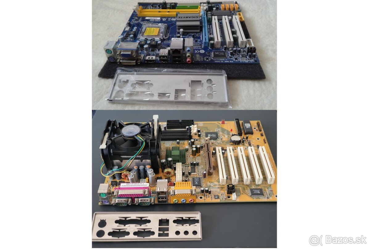 Socket 775: Gigabyte GA-G41M-ES2H, Socket 478: ABIT SR7-8X