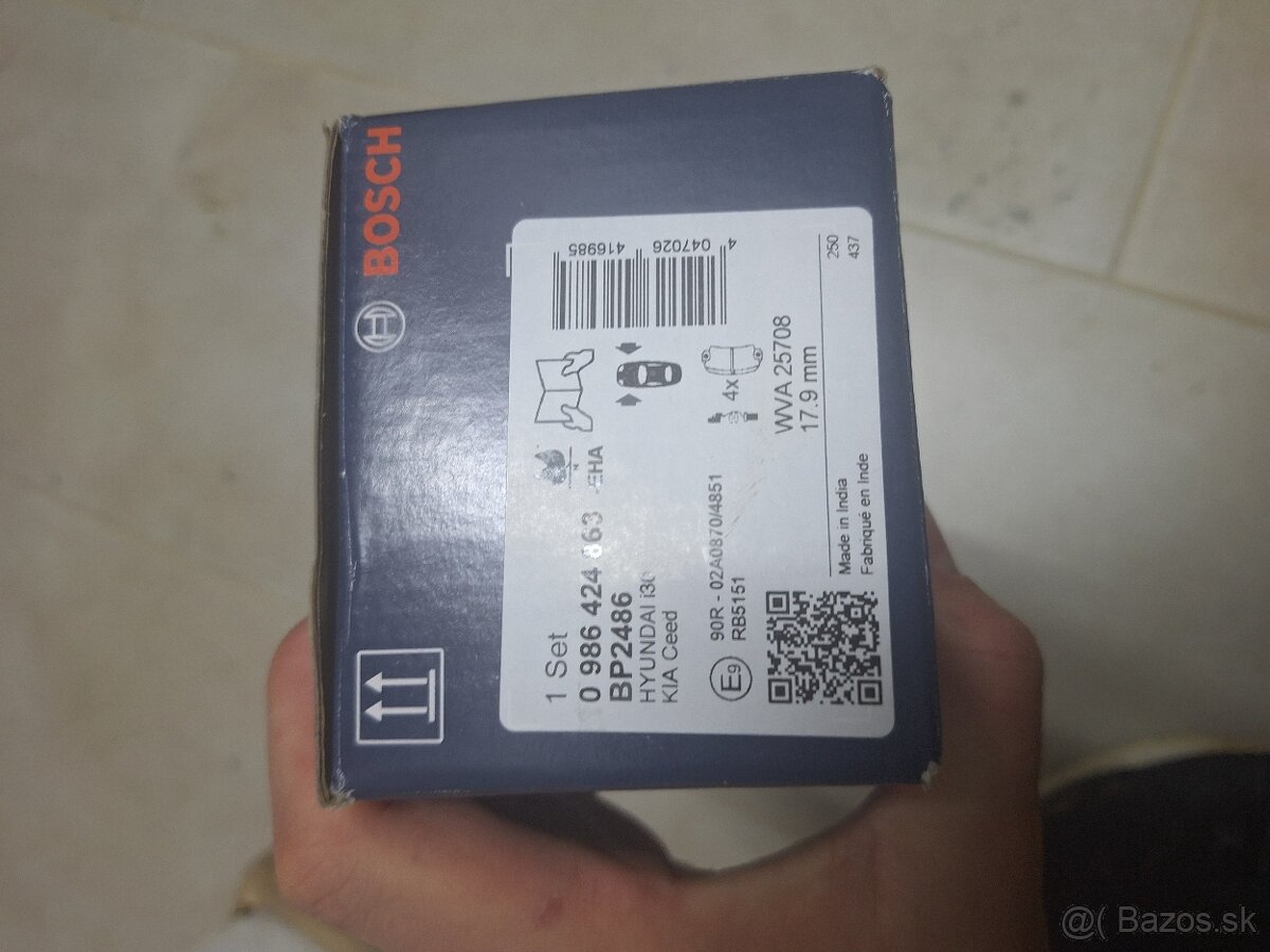 Najlacnejšia sada brzdových platničiek bosch