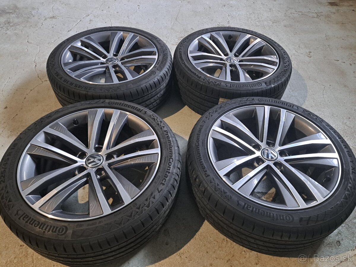 Predam Original elektrony Volkswagen 5X112 R18 a letne pneu
