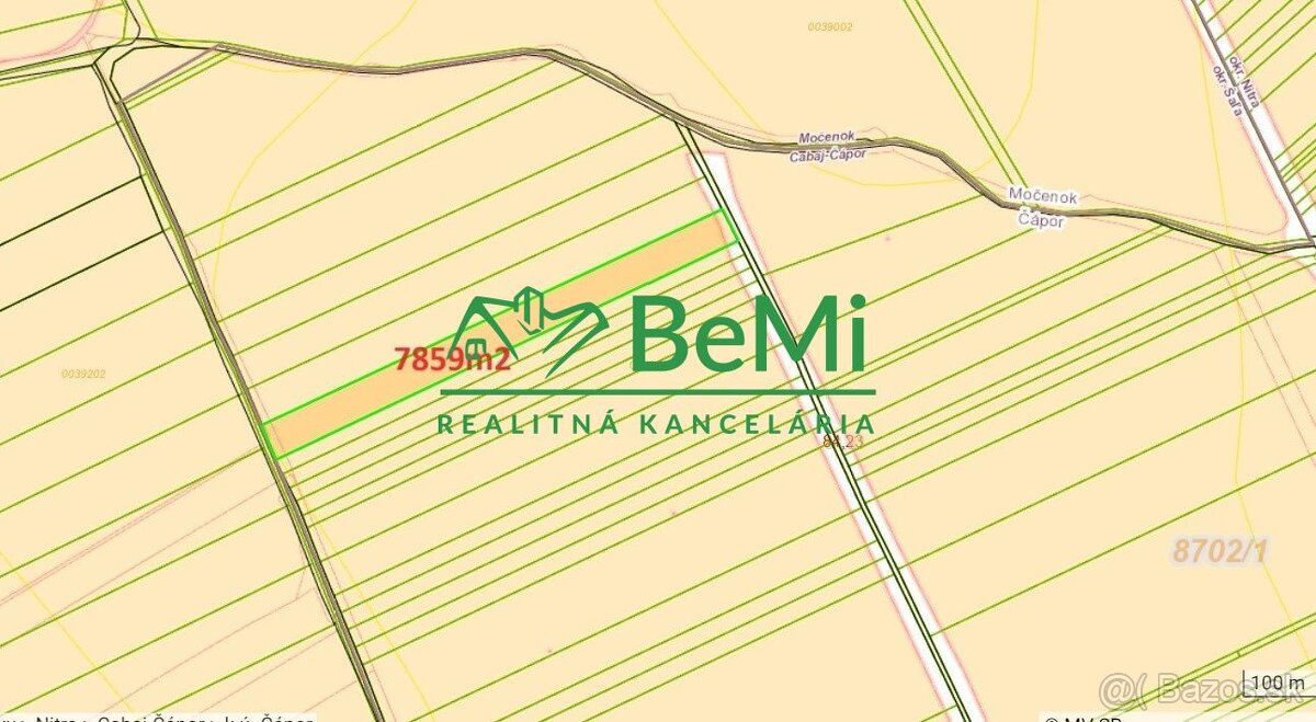 Predaj orná pôda - Cabaj-Čápor, 7859 m2 (112-14-VIG)