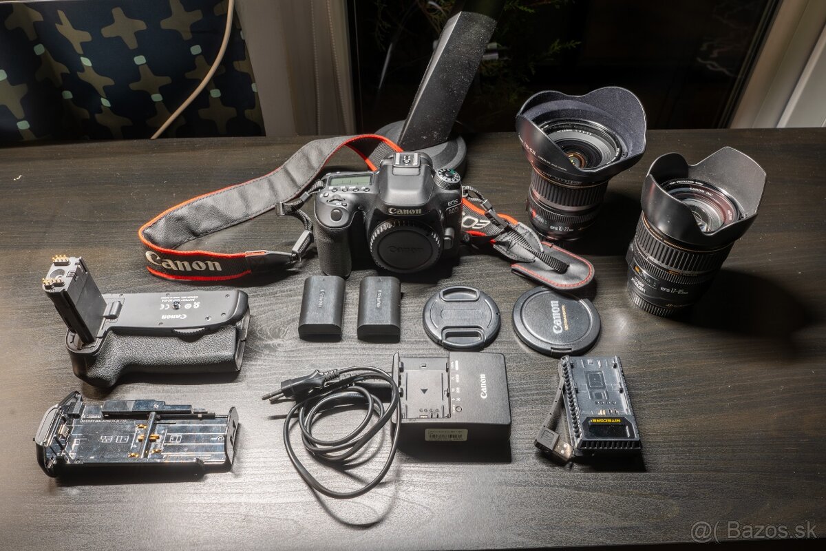 Canon EOS 80D + original battery grip + CANON EF-S 10-22 mm