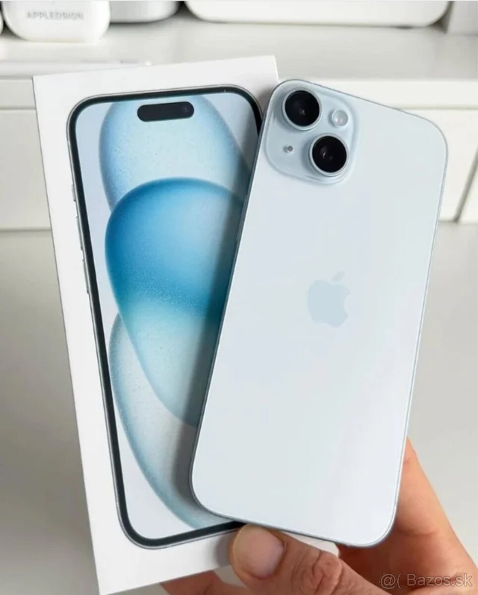 iPhone 15 128 GB – Blue, 8 mesiacov starý, TOP stav