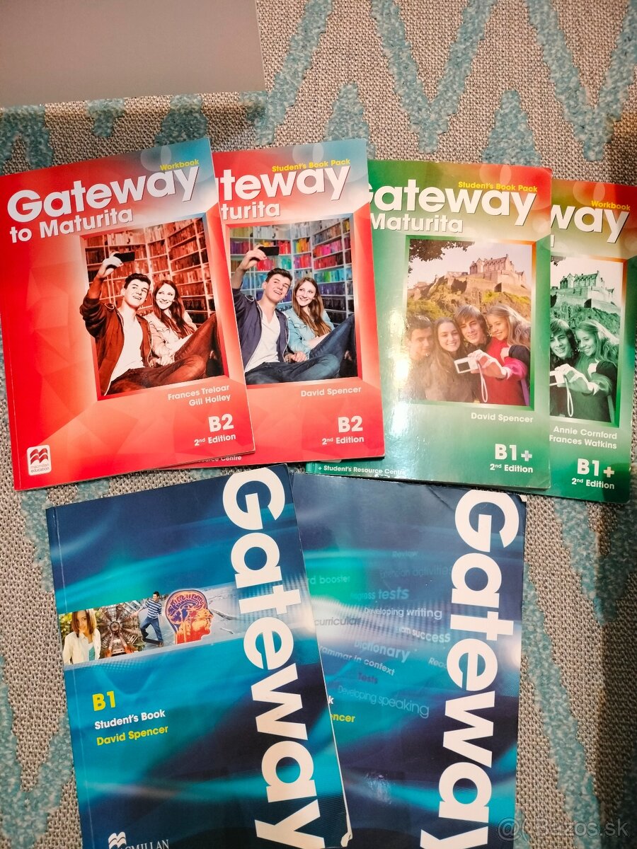 Predám učebnice a pracovné zošity Gateway B1, B1+,B2