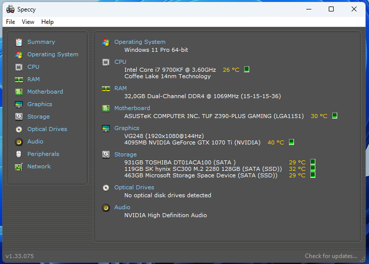 Predám PC i7 9700KF GTX 1070 Ti 32gb ddr4 ram TUF Z390-Plus