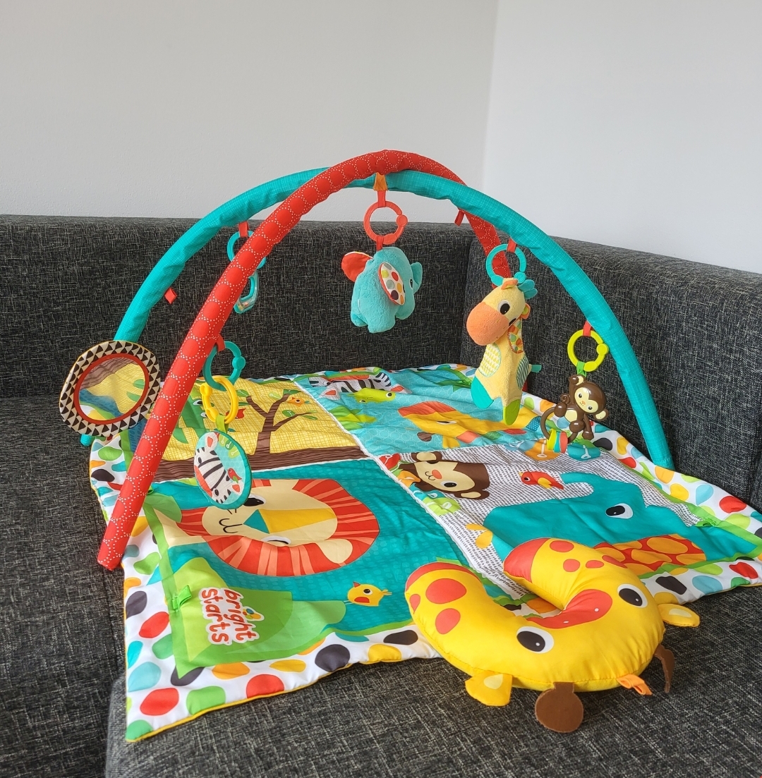 Hracia baby deka BRIGHT STARTS 2in1 - Džungla