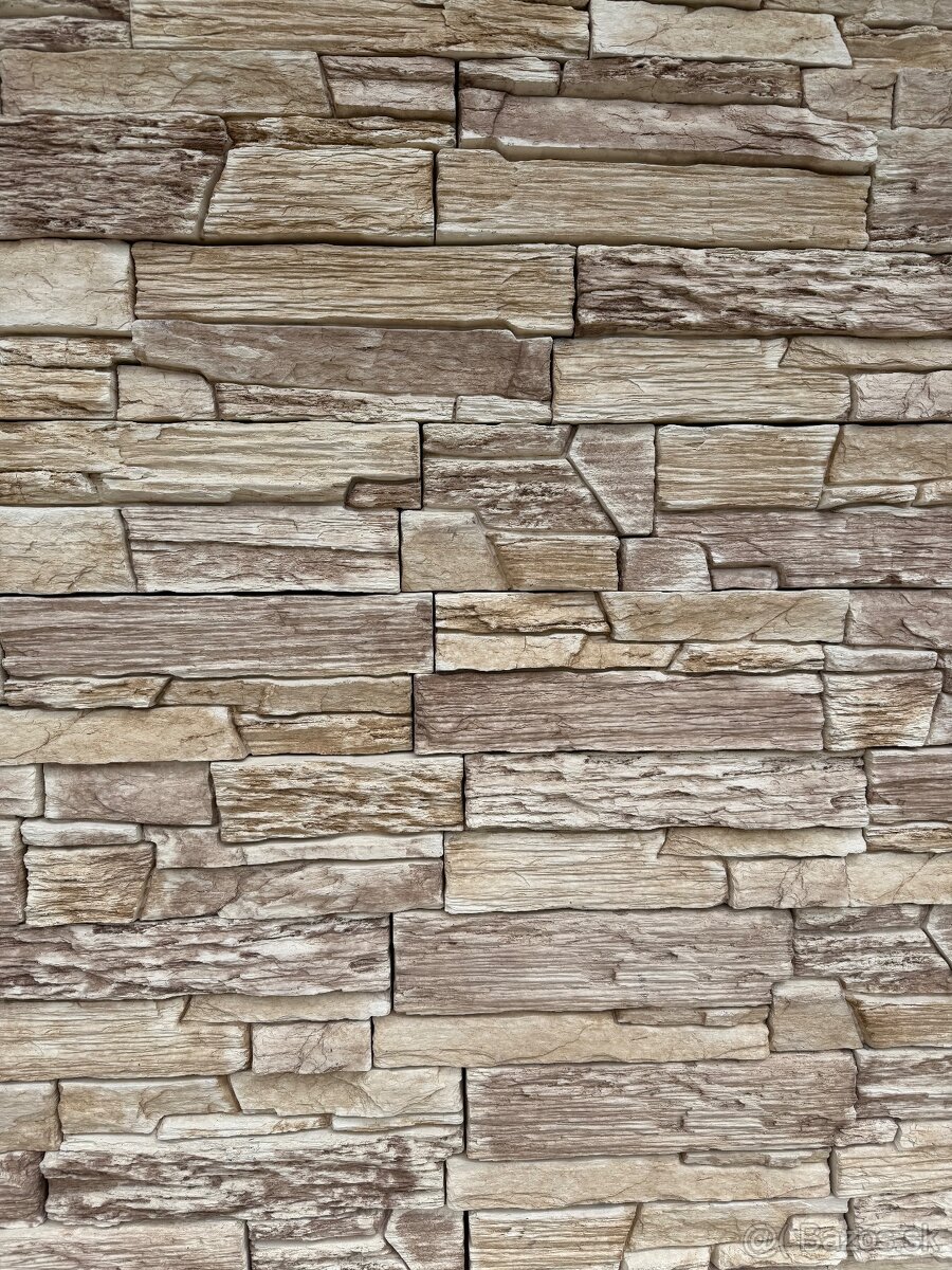 Obkladový kameň Vaspo bridlica hradná béžovo-hnedá