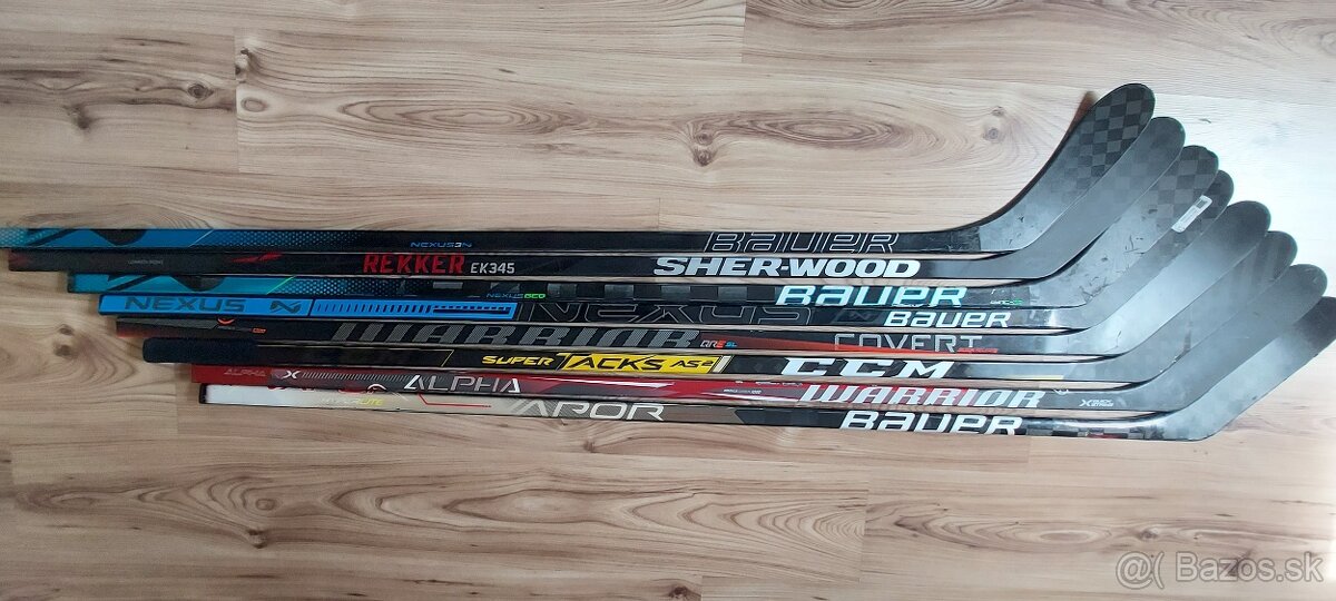 Predám hokejky rôznych značiek CCM, BAUER, WARRIOR.