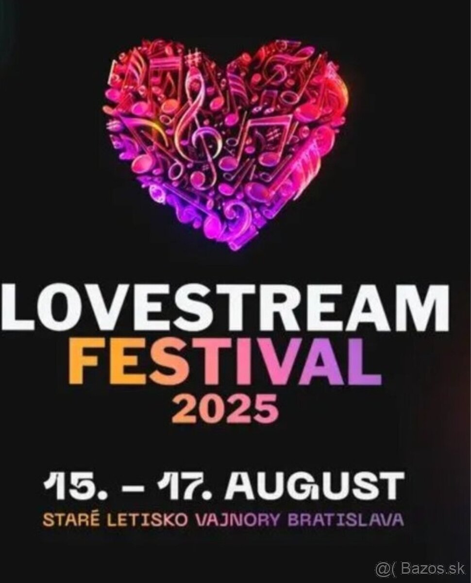 Predam 4 vstupenky na Lovestream 2025