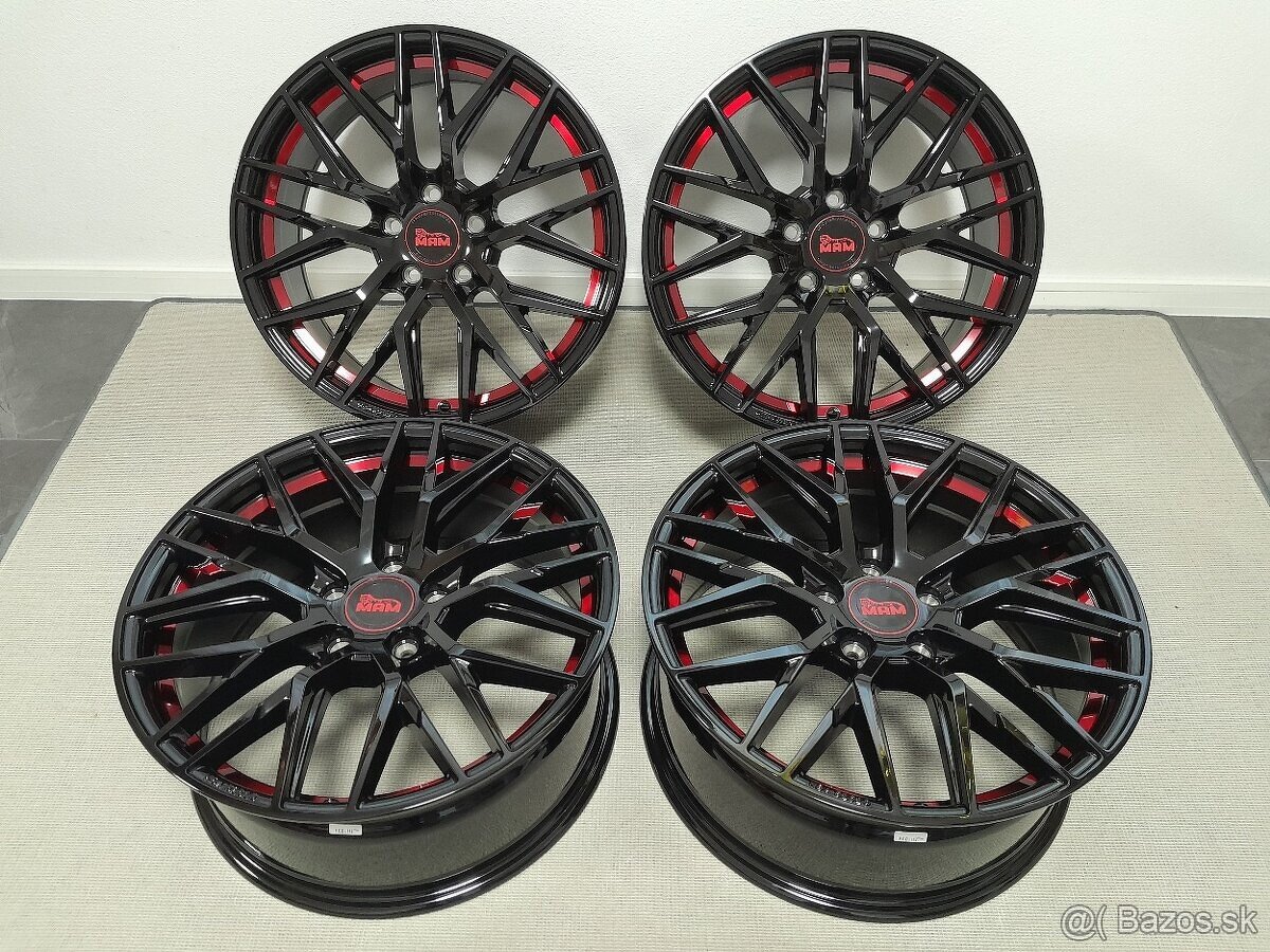 Alu disky R18 5x112 Et45 8J MAM RS4 BPRI Škoda Seat Audi Vw