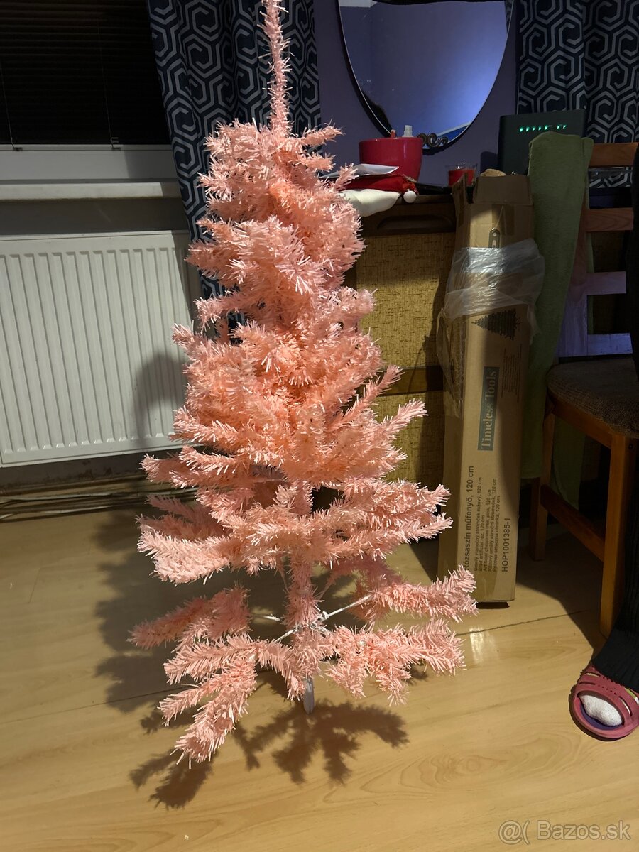 Vianočný stromček ružový 120cm