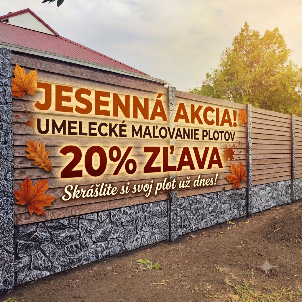 Maľovanie plotu 5€/m² – efekt kameňa