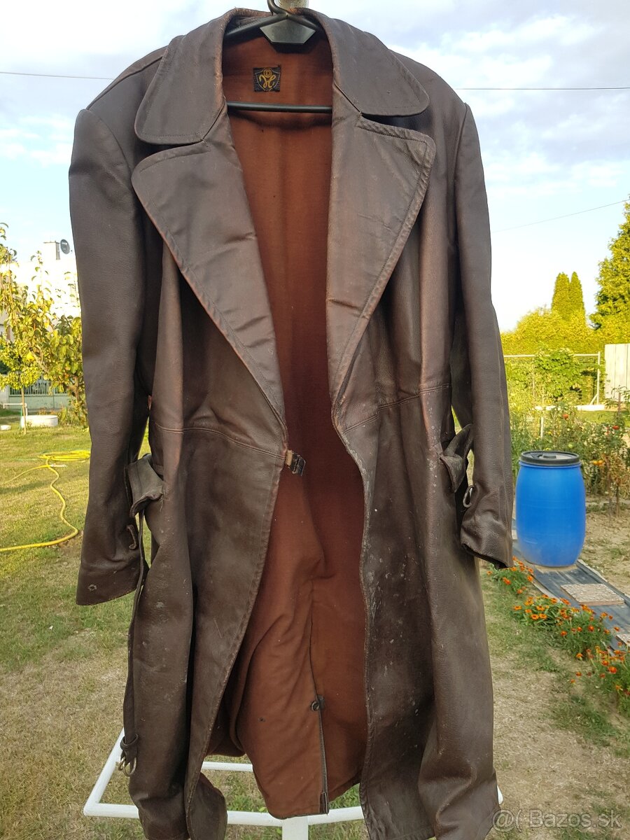 kožený kabát moto kabát
