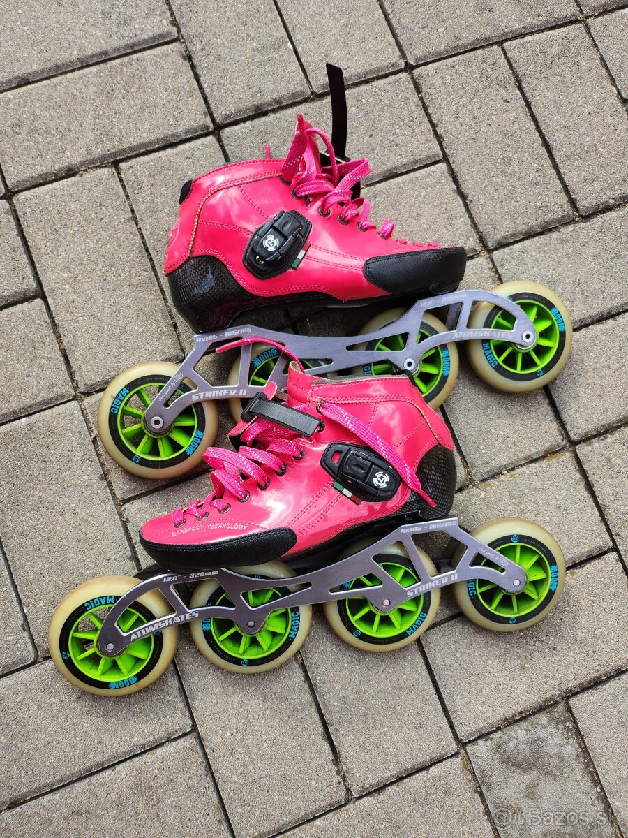 Predám rýchlostné inline korcule Luigino STRUT pink