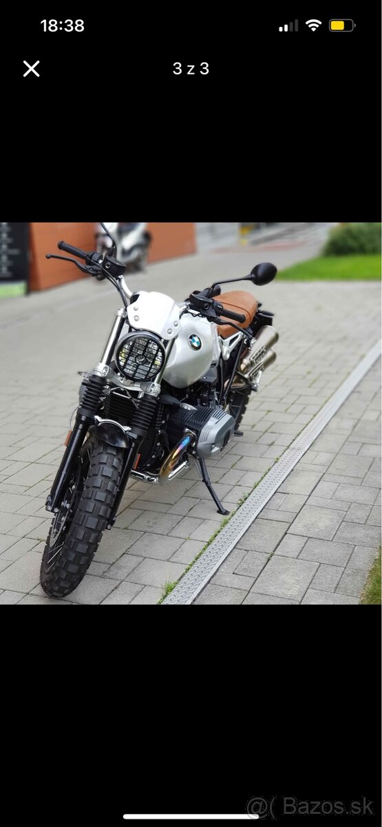 Predam predny kryt svetla a stit na BMW R-ninet Scramble