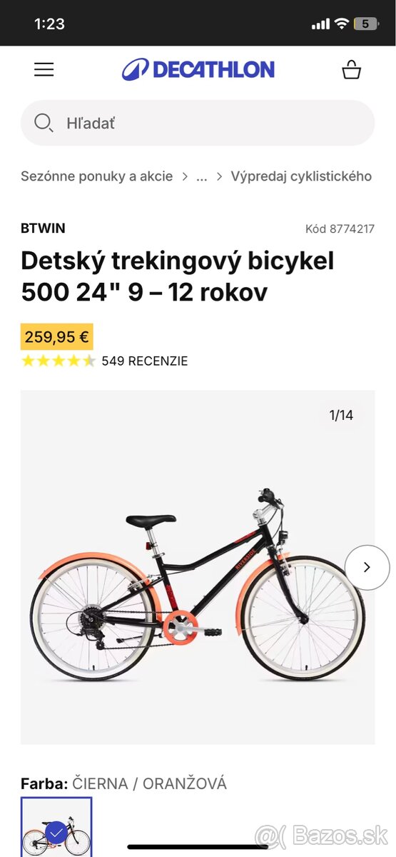 BTWIN TRETINGOVY BIVYKEL 24”