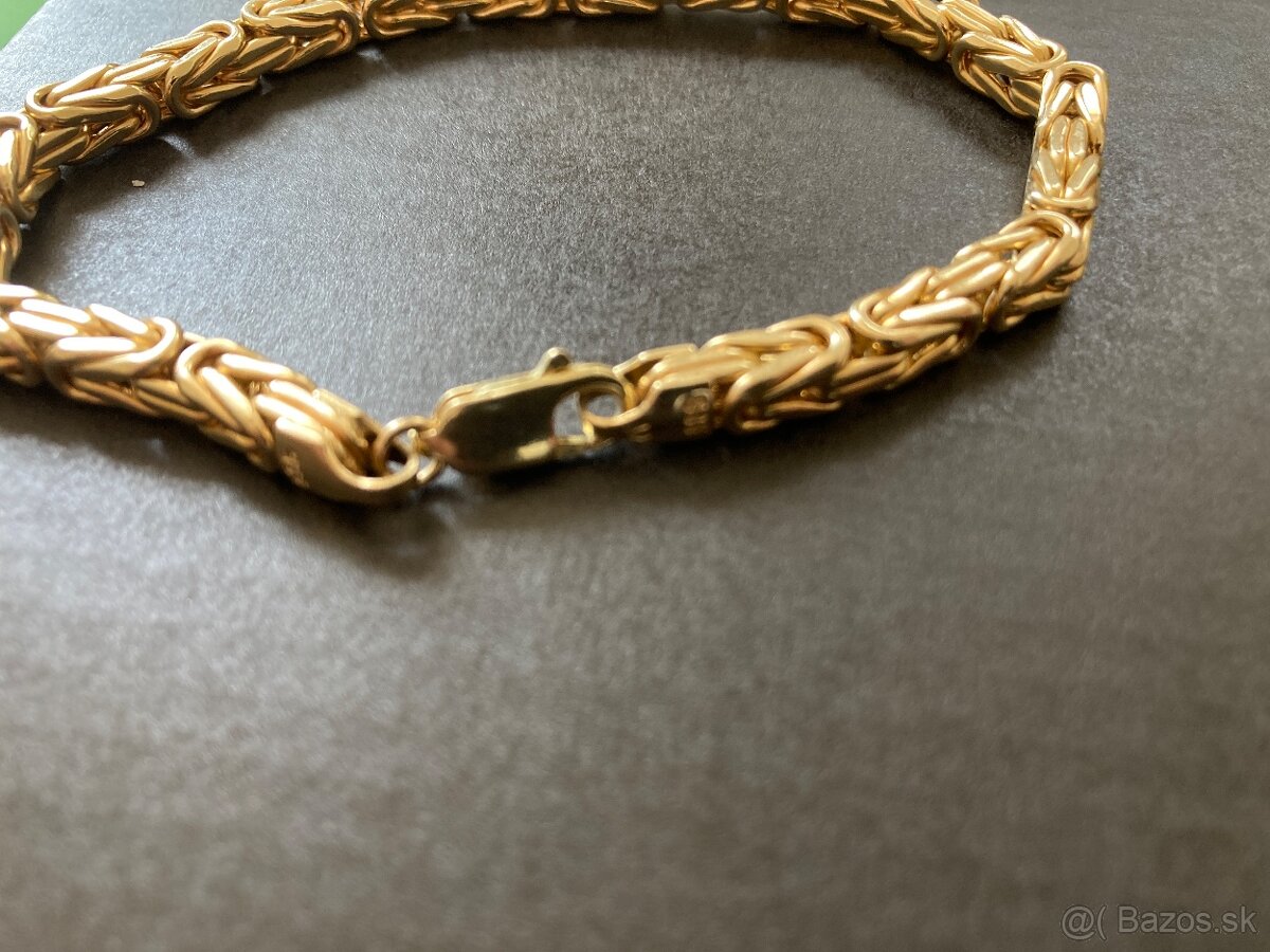 Kráľovský vzor Zlatý náramok 14K
