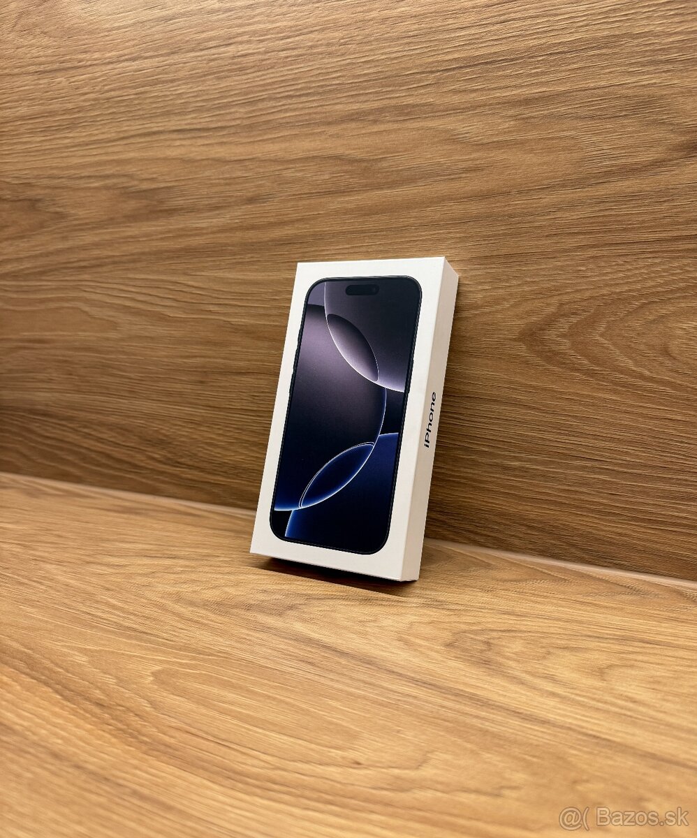 iPhone 16 Pro 128GB Black Titanium - nový, nerozbalený