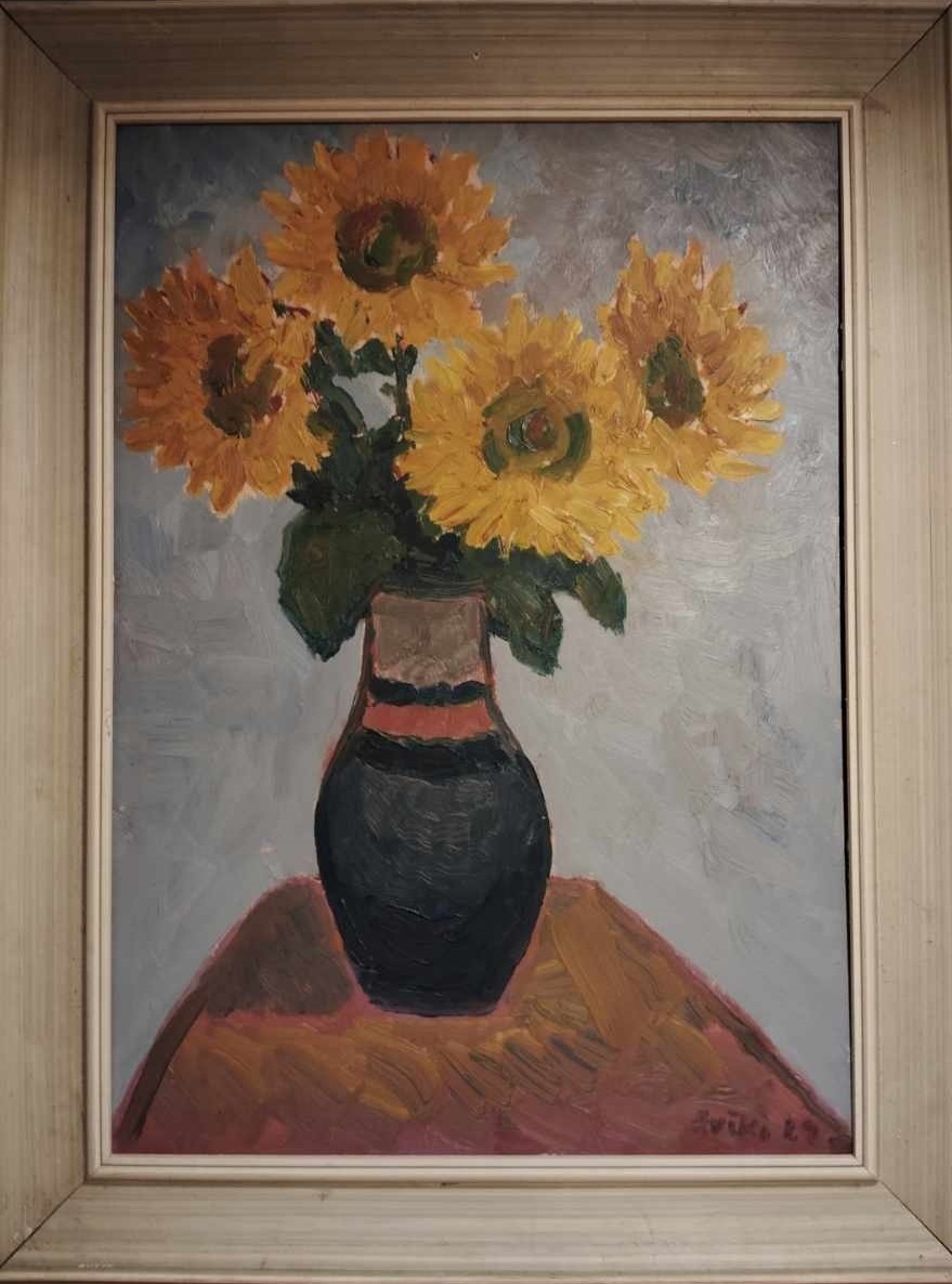 Karol Hučko, obraz Slnečnica 70x50cm