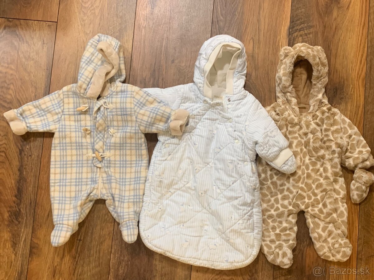Detský zimný overal Burberry - veľ. newborn /1-2m/52-56