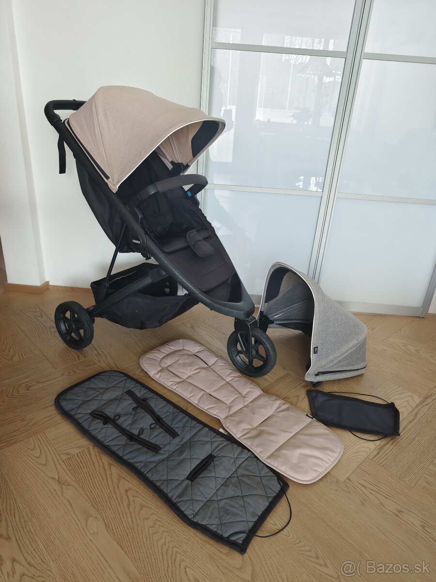 Predám Thule Spring Black kočík s príslušenstvom