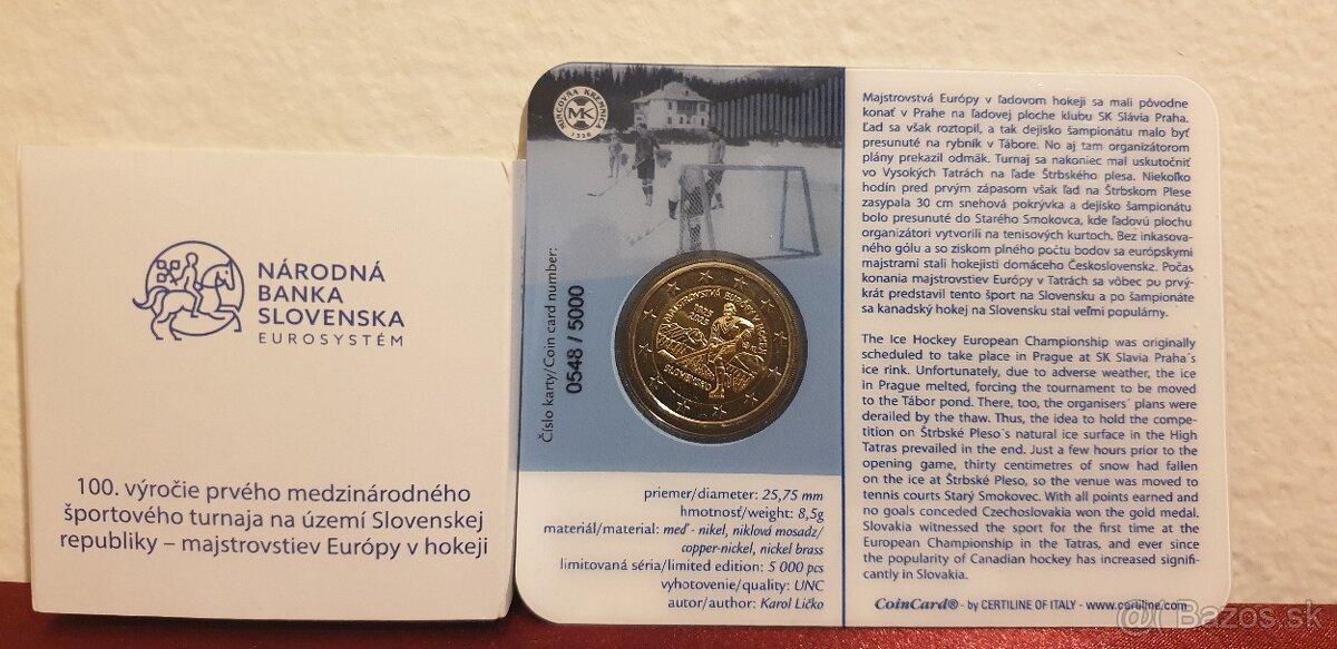 2 euro proof+coincard